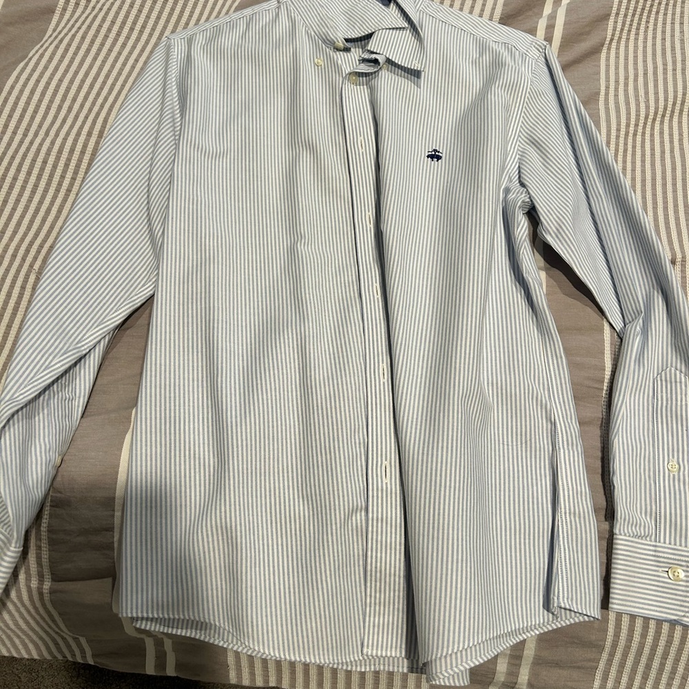 Brooks Brothers Blue and White Dress Shirt